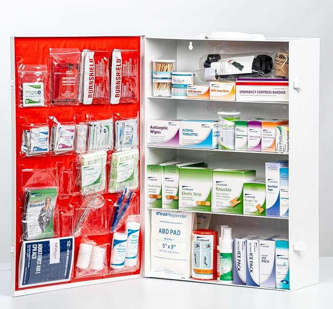 4-Shelf Metal 1st Aid Cabinet Class B, Large Capacity First Aid Wall Mount by HomePage