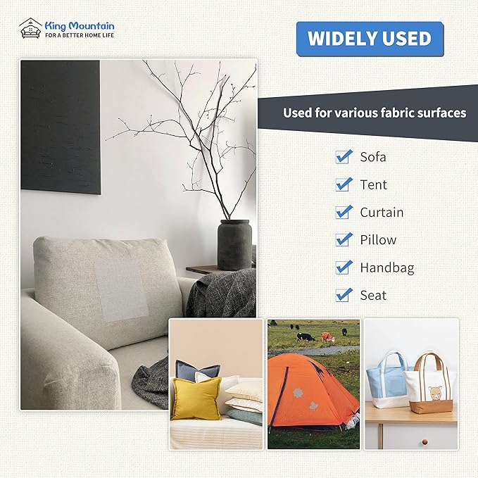 KING MOUNTAIN Canvas Repair Patch 9 x11 Inch 2 Pcs Self-Adhesive Waterproof - Image 5