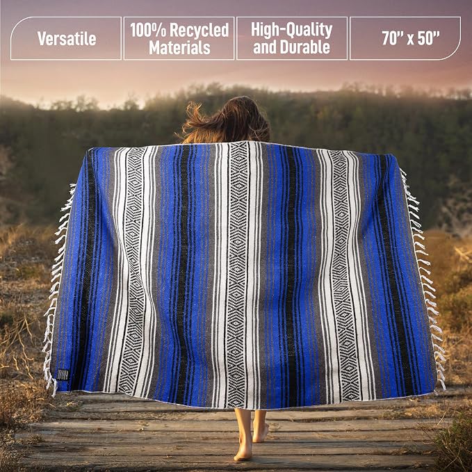 Hydration Nation Authentic Extra Large Mexican Blanket - Image 2