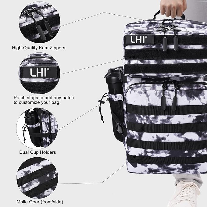 LHI Military Tactical Backpack for Men and Women 45L Army 3 Days Assault Pack - Image 6