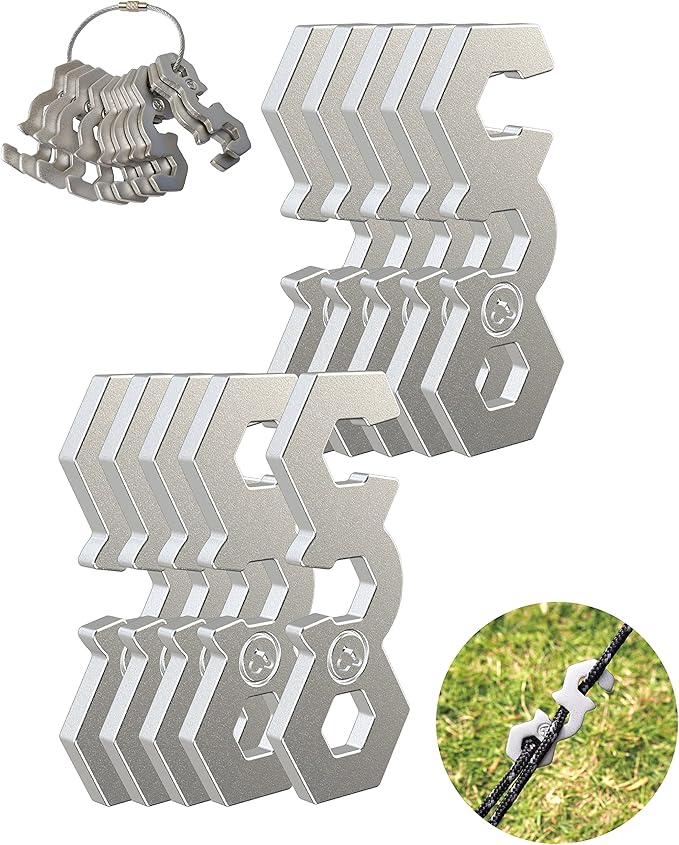 NACETURE Aluminum Alloy Rope Tensioner Tent Guyline Cord Adjuster by NACETURE