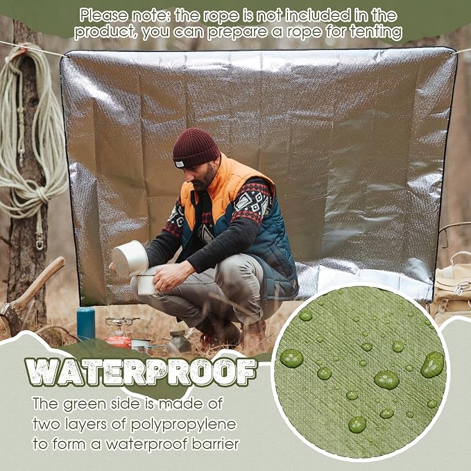 Kingdder 1 Pcs Heavy Duty Emergency Blankets - Image 4