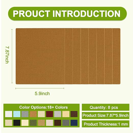 Besezx Canvas Repair Patch, Outdoor Gear Patch, 7.87x5.9 Inches 8PCS, - Image 2