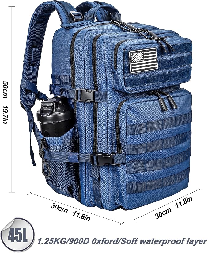 LHI Military Tactical Backpack for Men and Women 45L Army 3 Days Assault Pack - Image 2