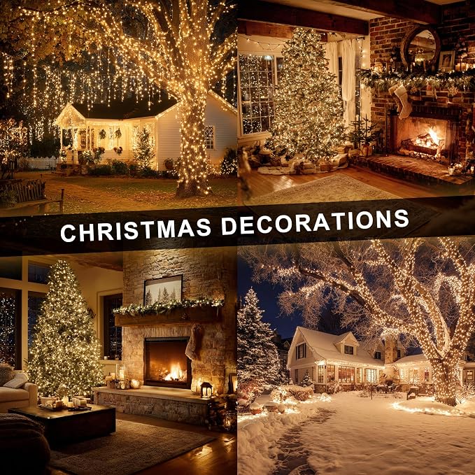 Dazzle Bright Christmas String Lights, 100 FT 300 LED Connectable Waterproof - Image 5