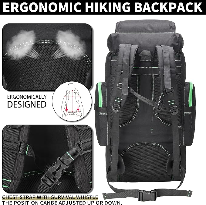 Hiking Backpack for Men 70L/100L Camping Backpack Military Rucksack Molle 3 - Image 5