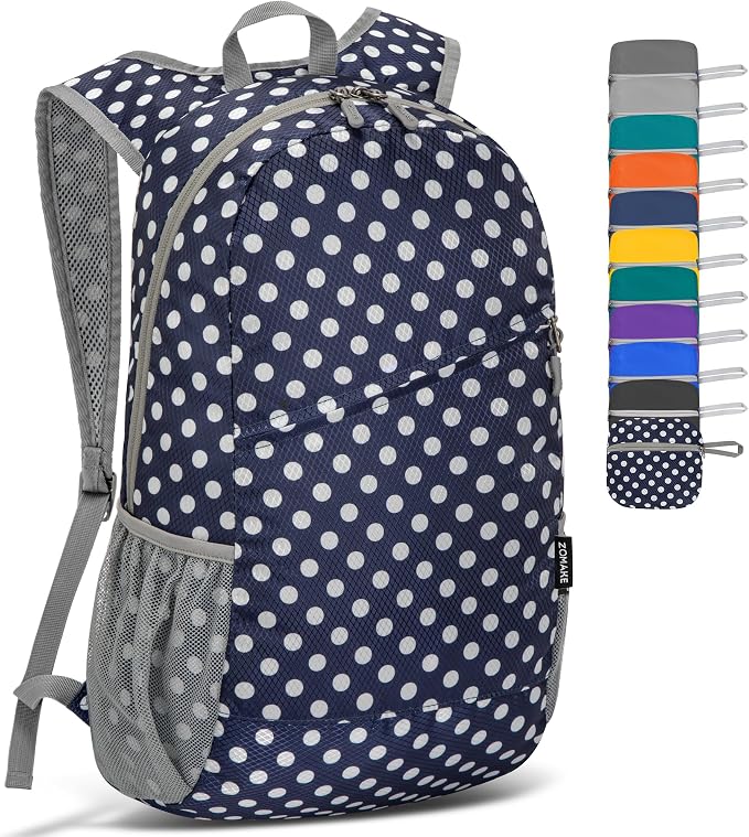 ZOMAKE Lightweight Packable Backpack, Foldable Backpacks Small Daypack by ZOMAKE