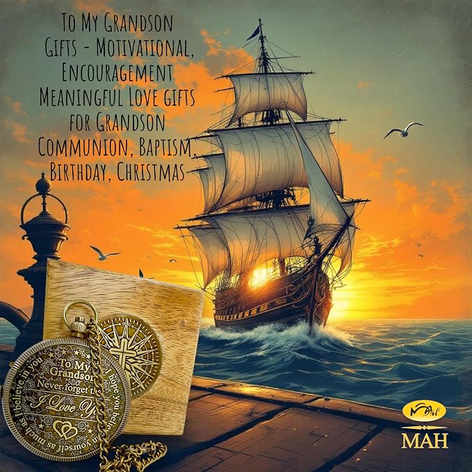 Brass Compass Gift to My Son Never Forget I Love You, Sentimental Keepsake from - Image 2