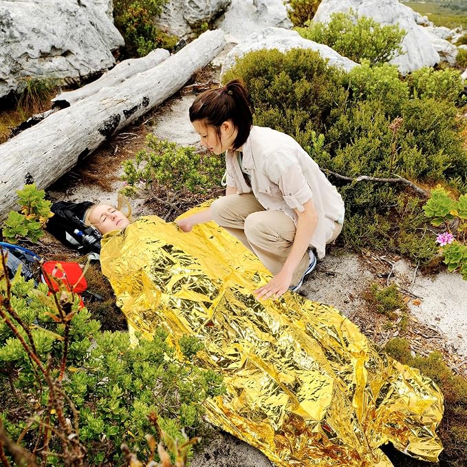 Chumia Emergency Thermal Blanket Bulk 83 x 63 Gigantic Foil Space Blanket - Image 5