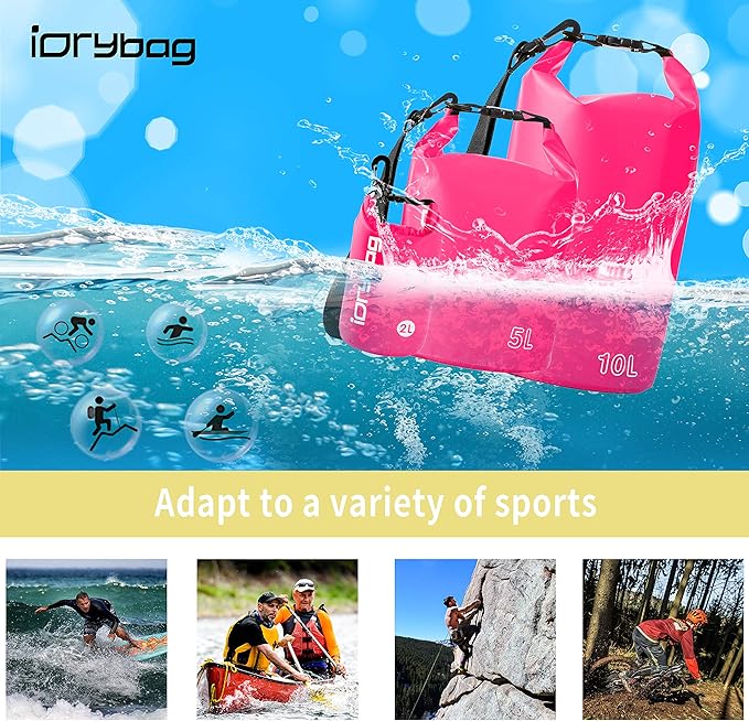 IDRYBAG Dry Bag for Kayaking Waterproof 2L/5L/10L/15L/20L, Small Dry Sack - Image 5