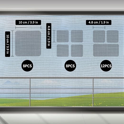Secopad 28 Sheets Window Screen Patches Repair Kit, Strong Adhesive Fiberglass - Image 3