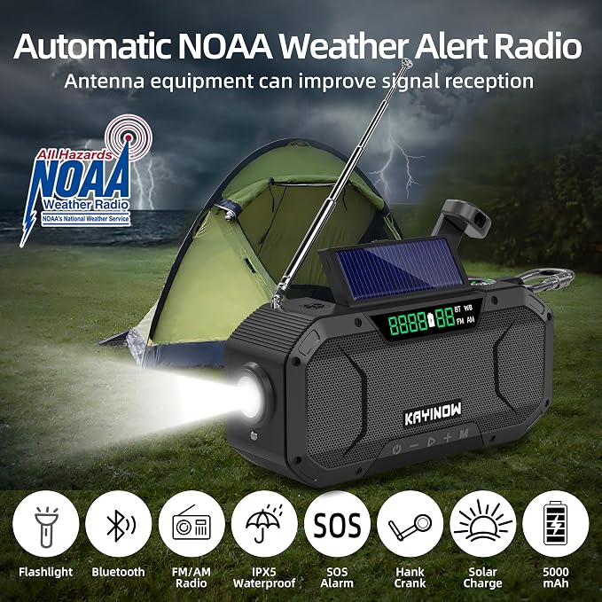 Solar Hand Crank Emergency Radio - Image 2