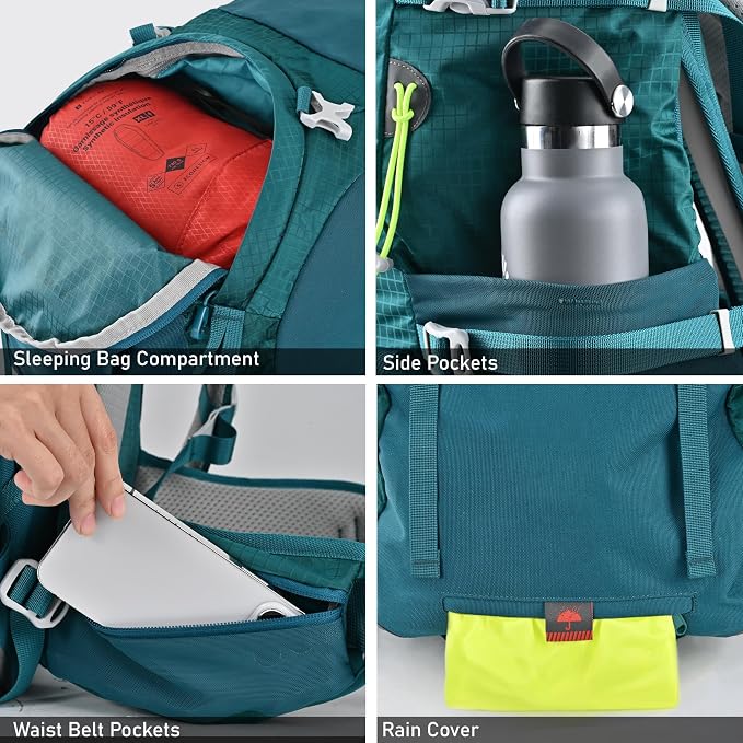N NEVO RHINO 40L Internal Frame Hiking Backpack - Image 6