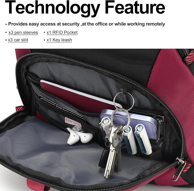 Boavan Laptop Backpack for men, 17.3 inch Laptop Bag - Image 3