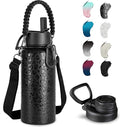 KXIAOCHEN Insulated Water Bottle, Stainless Steel Water Bottle, 2 Lids by KXIAOCHEN