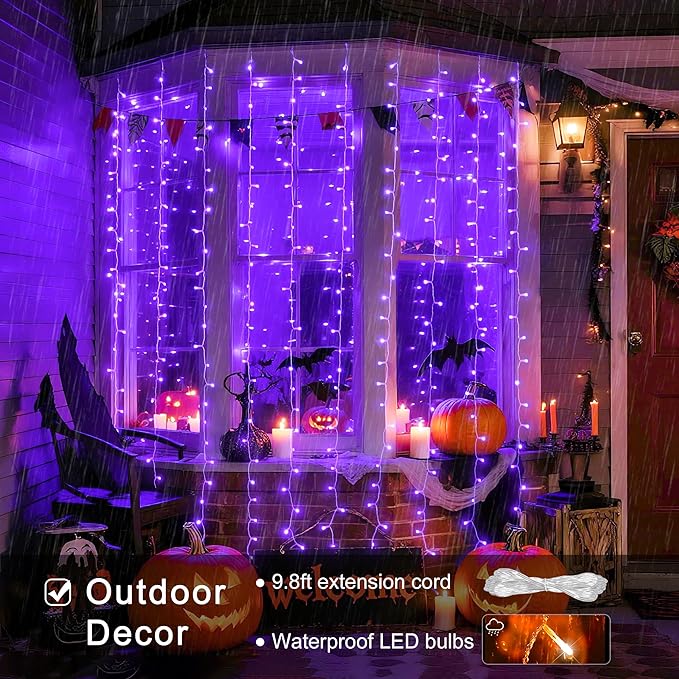 JMEXSUSS 300LED Purple Christmas Lights - Image 3