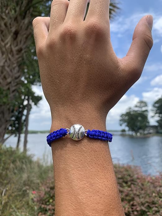 Sportybella - Baseball Bracelet, Baseball Jewelry, Adjustable Braided Baseball - Image 8