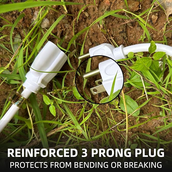 YOJOE Indoor Outdoor Extension Cord, 3 Prong 13A Weatherproof Power Cord - Image 4