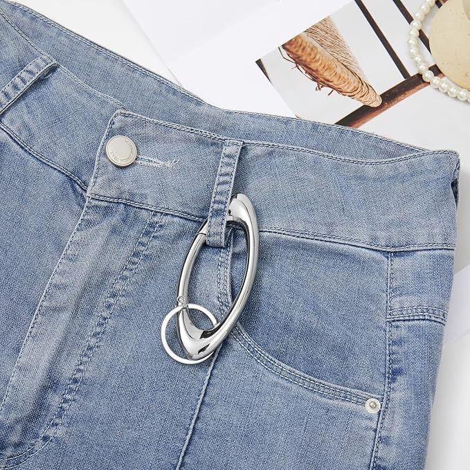 Y2K Cute Star Carabiner Keychain Cool Belt Loop Clip Starlight Heavy Duty - Image 5