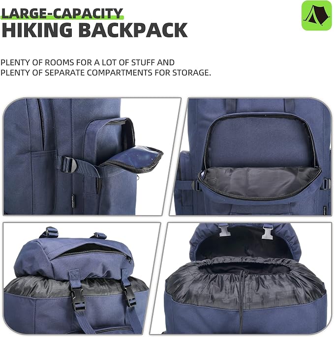King'sGuard 100L Camping Hiking Backpack Molle Rucksack Military Camping - Image 3