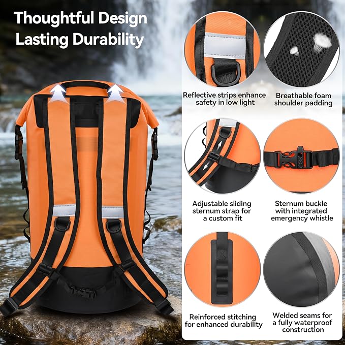 MARCHWAY Floating Roll Top Dry Bag, Flexible Lightweight TPU Waterproof - Image 5