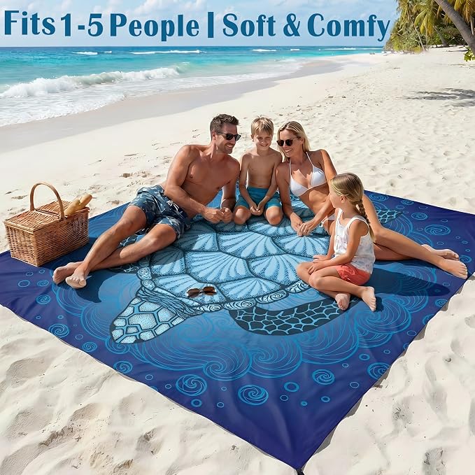 Famstar Beach Blanket Oversized Extra Large 78" X 81", Waterproof Sandproof - Image 4