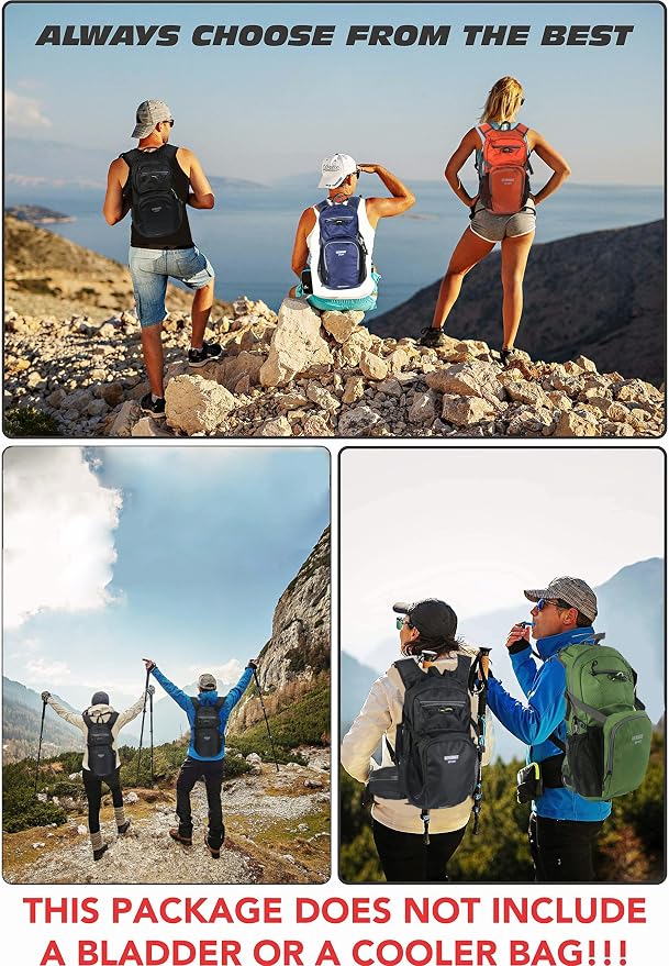 Hiking Daypack Waterproof Biking Backpack 15L Lightweight Durable Backpack - Image 2