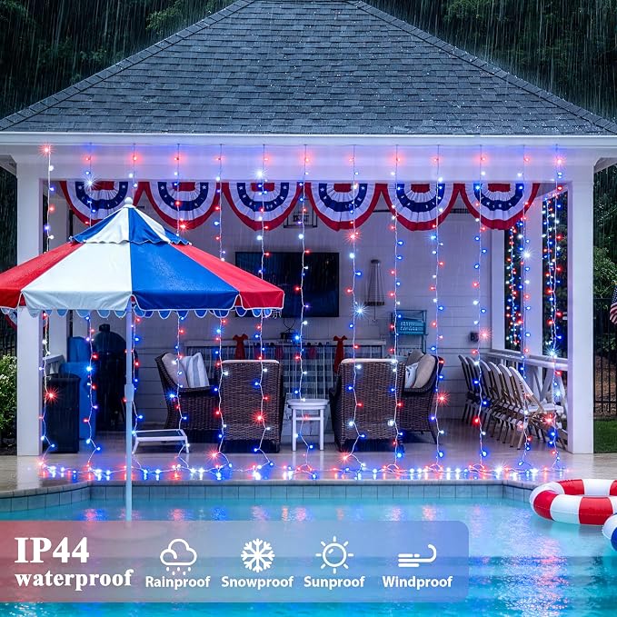 JMEXSUSS 300LED Red White and Blue Lights - Image 6