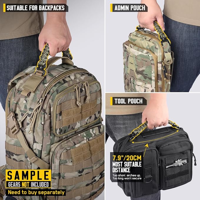 Tactical Paracord Handle，9-core Weaving Paracord Strap - Image 2