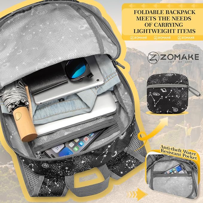 ZOMAKE Ultra Lightweight Hiking Backpack 20L, Packable Small Backpacks Water - Image 5