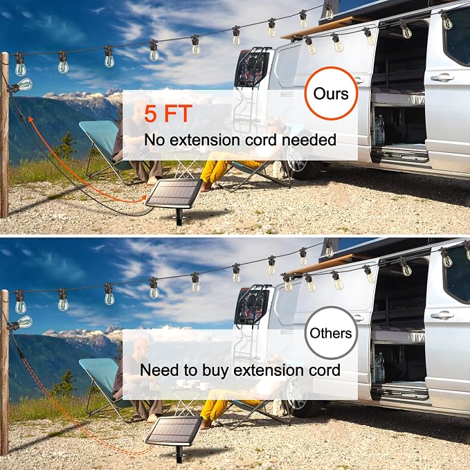 Stright 55FT Solar String Lights Outside Remote Control - Image 6