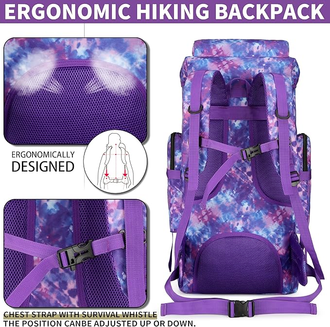 Hiking Backpack for Men 70L/100L Camping Backpack Military Rucksack Molle 3 - Image 5
