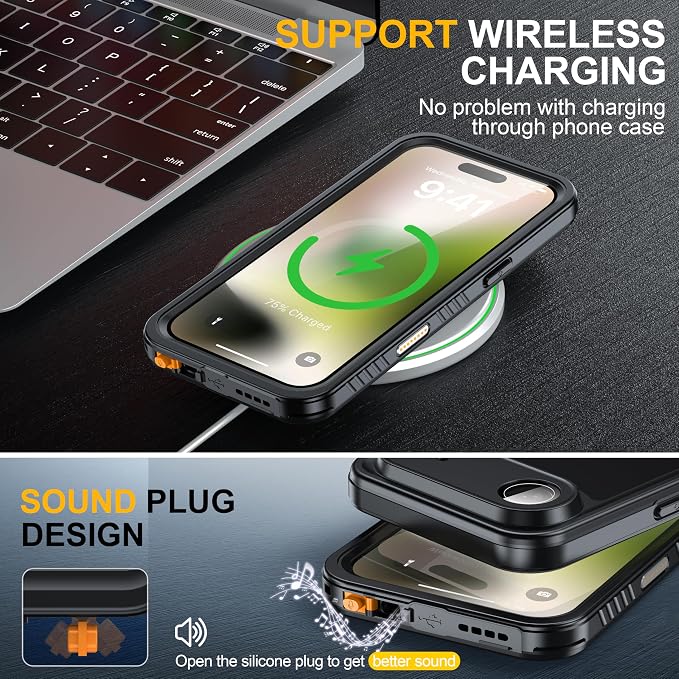 ANTSHARE for iPhone Air Case, IP68 Waterproof Shockproof Case, - 12 FT Military - Image 5