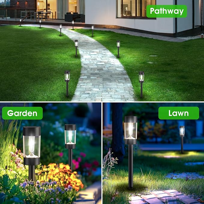 Eyrosa Solar Lights Outdoor, 12 Pack Waterproof Solar Landscape Lighting - Image 6