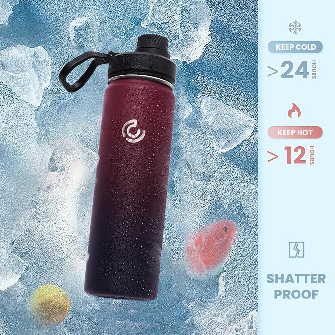 Sports Water Bottle 22oz, Insulated Water Bottle - Image 4