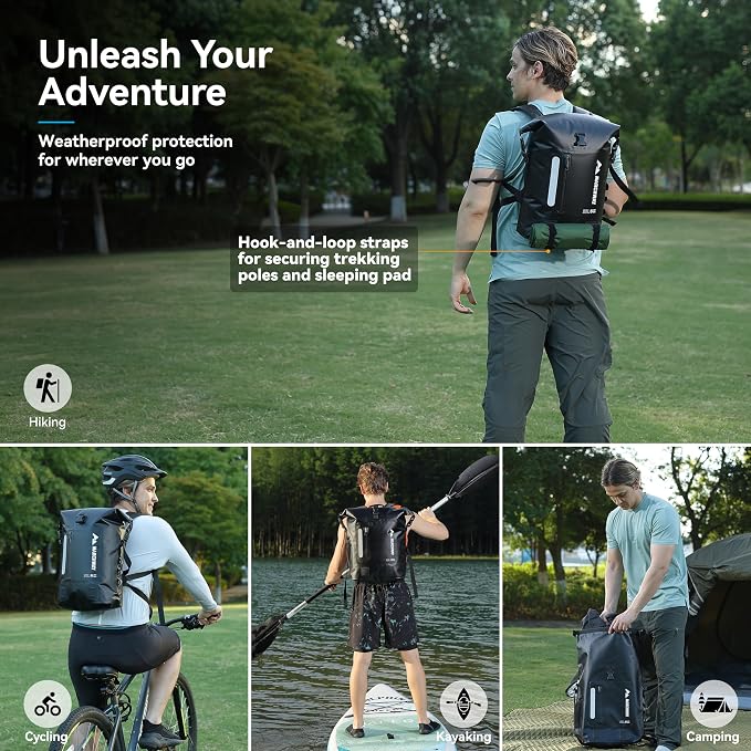 MARCHWAY Roll Top Waterproof Backpack, Floating Dry Bag 20L/30L/45L - Image 6