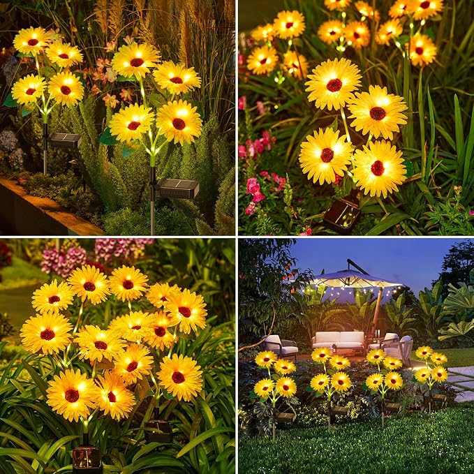 4 Pack Outdoor Solar Garden Lights - Image 2