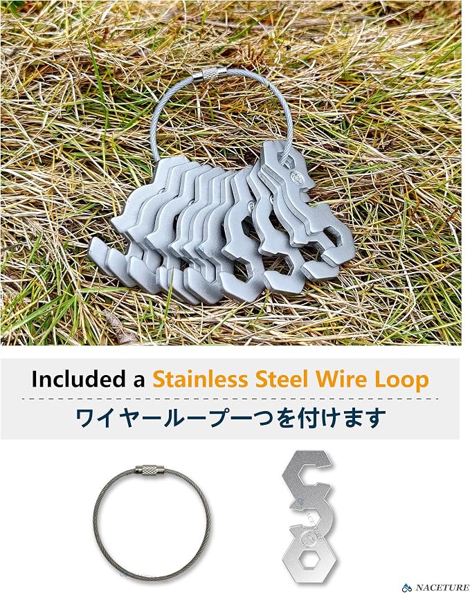 NACETURE Aluminum Alloy Rope Tensioner Tent Guyline Cord Adjuster - Image 6