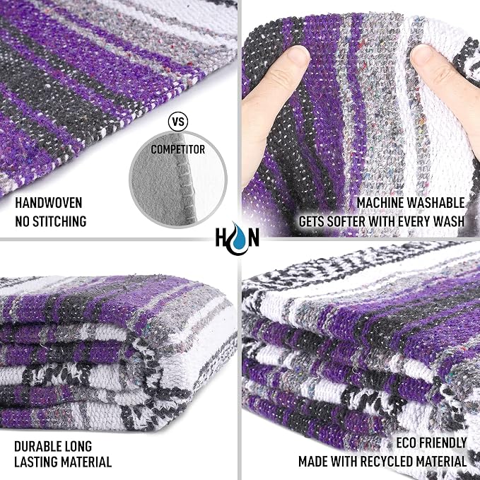 Hydration Nation Authentic Extra Large Mexican Blanket - Image 5