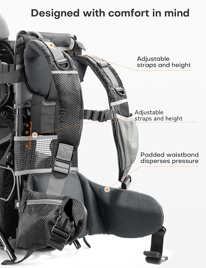 besrey Baby Backpack Carrier, Toddler Hiking Backpack - Image 2