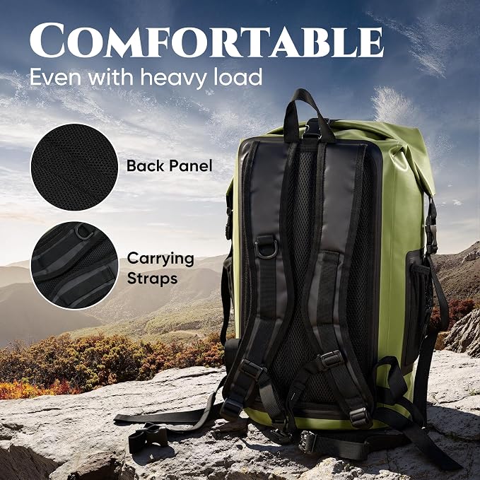 Waterproof Dry Bag with Waterproof Phone Case Green - Image 3