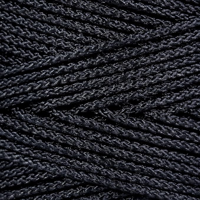 Hongda #9 Braided Bank Line Twine, 989 Feet Black Bonded Nylon Gangion Line - Image 2