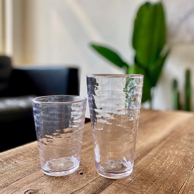 KLIFA- RIPPLE- 16 & 22.5 ounce, Acrylic Tumbler & Highball, Plastic Drinking - Image 3