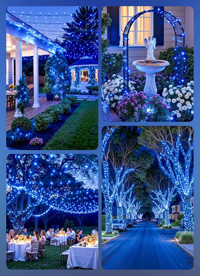 Brightown 2 Pack Solar String Lights Outdoor, Total 80FT 200 LED Solar Powered - Image 6