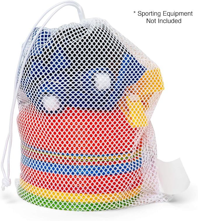Champion Sports Mesh Equipment Bag – Heavy-Duty Nylon Drawstring Bag - Image 5