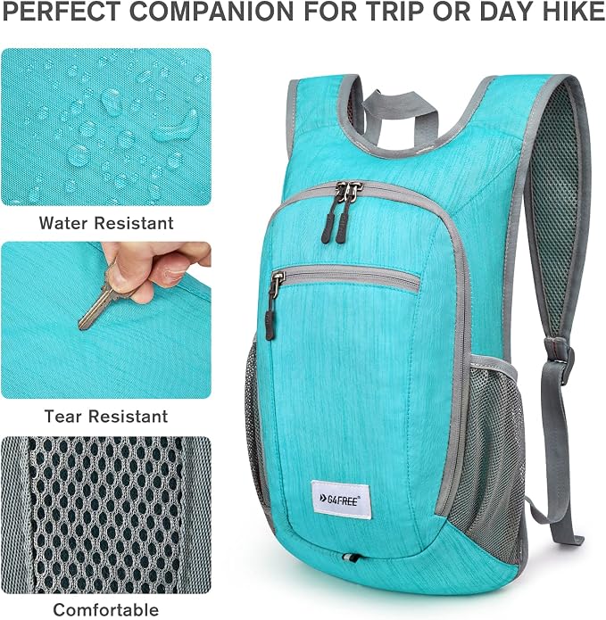 G4Free 10L/15L Hiking Backpack Lightweight Packable Hiking Daypack Small Travel - Image 5