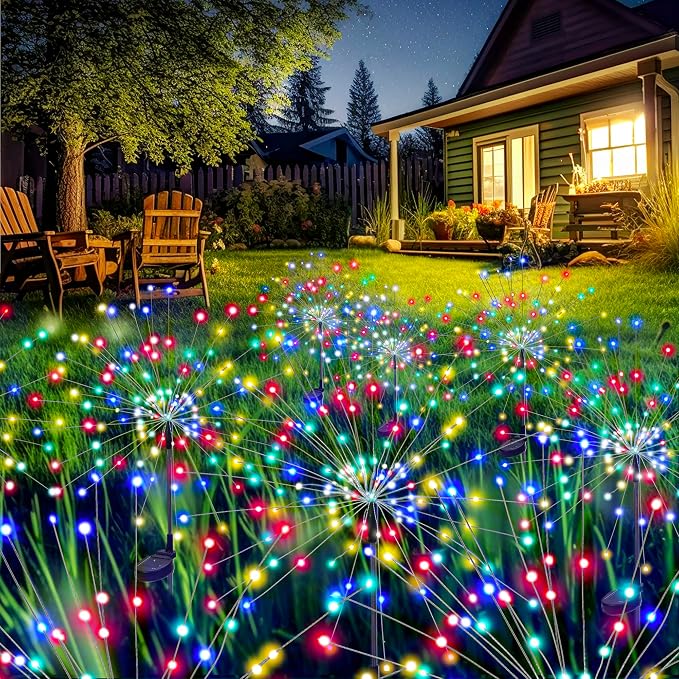 GIGALUMI Garden Decor Outdoor Lights 120LED 2Pack, Solar Garden Lights Outside - Image 9