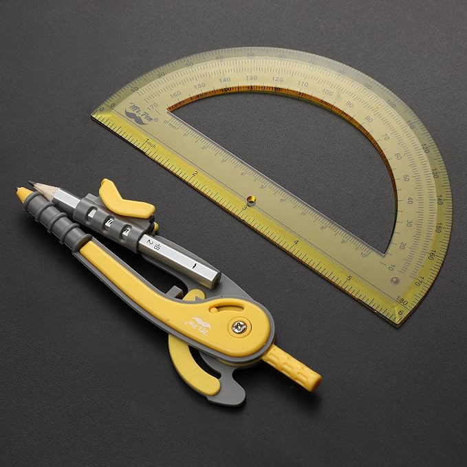 Mr. Pen- Geometry Compass and Protractor Set, 6 Inch Compass, 6 Inch Protractor - Image 5