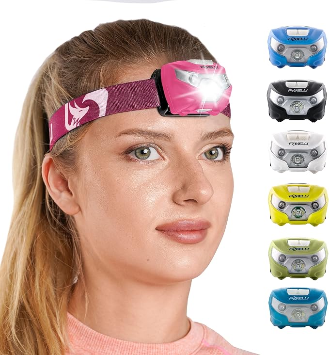 Foxelli USB-C Rechargeable LED Headlamp – Super Bright, Lightweight Head Lamp - Image 8