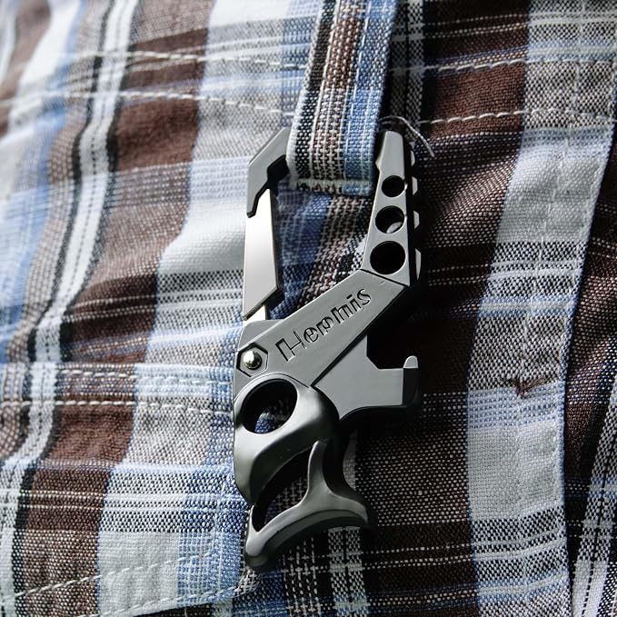 Hephis Skull Heavy Duty Key Chain, Car Emergency Escape Tool, Seat belt Cutter - Image 2